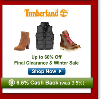 Timberland- Up to 60% Off Final Clearance 6.5% CB