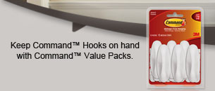 Keep Command Hooks on hand with Command Value Packs.