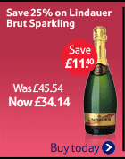 Save 25% on Lindauer Brut Sparkling Was £45.54 Now £34.14 Save £11.40 Buy today