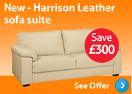 New-Harrison Leather sofa suite Save £300 See Offer
