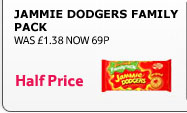 Jammie Dodgers Family Pack Half Price Was 1.38 GBP Now 69p