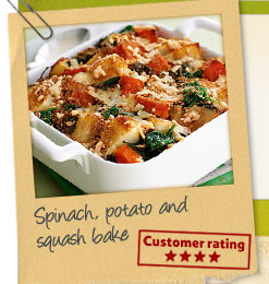 Spinach, potato and squash bake - Customer rating ****