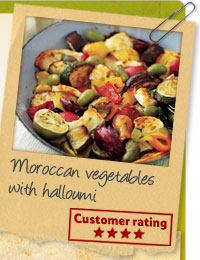 Moroccan vegetables with halloumi - Customer rating ****