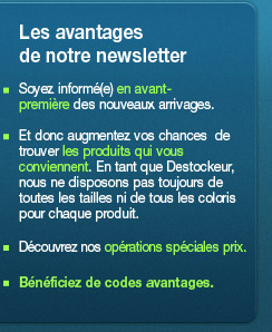 Les avantages de notre newsletter