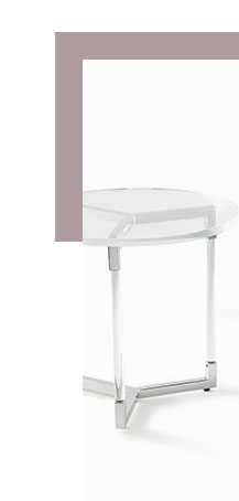 Linda Acrylic and Tempered Glass Round Accent Table