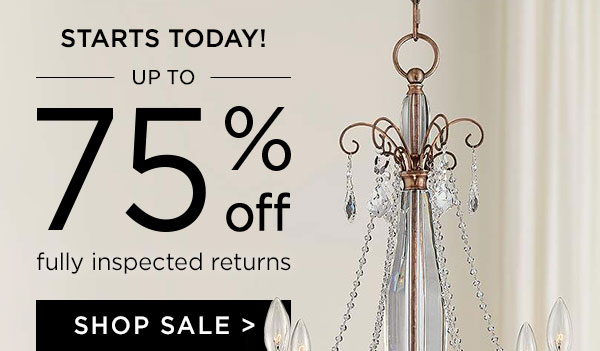 Starts Today! - Up To 75% Off - Fully Inspected Returns - Shop Sale - Ends 6/14