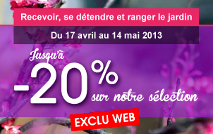-20% pour profiter du jardin
