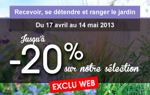 -20% pour profiter du jardin