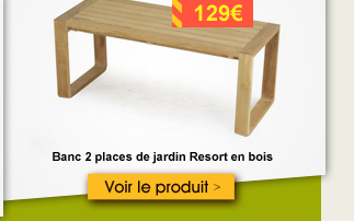 Banc 2 places de jardin