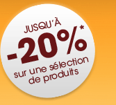 Jusqu'à -20% sur une sélection de produits