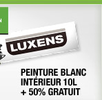 Peinture blanc int&eacute;rieur 10L + 50% gratuit