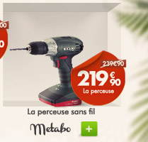 La perceuse sans fil Metabo - 219€90 au lieu de 239€90