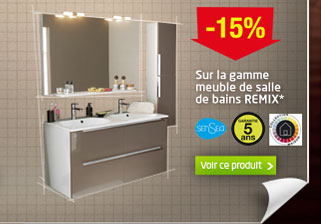 -15% sur la gamme meuble de salle de bains