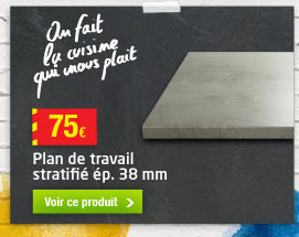 Plan de travail stratifié ép. 38mm