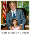 President George W. Bush with Catharine Aboulhouda