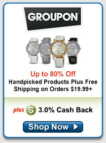Groupon- Up to 80% Off Handpicked Products 3% CB