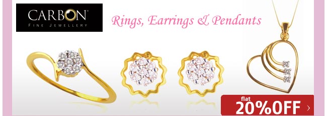 Carbon Ring, Earrings & Pendants Flat 20% off