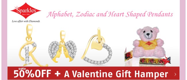Sparkles Jewellery upto 50% off and A Valentine Gift Hamper