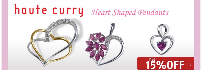 Haute Curry Heart Shaped Pendants flat 15% off