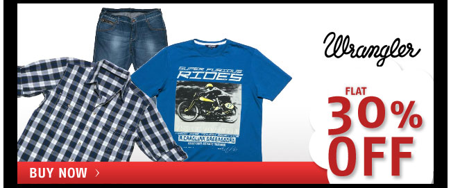 Wrangler flat 30% off - Buy Now