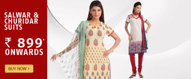Salwar & Churidar Suits Rs. 899 onwards Buy Now