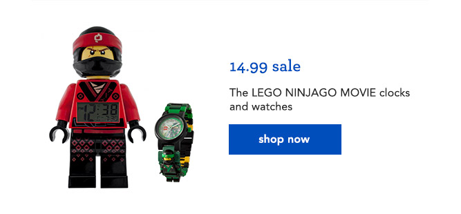 14.99 sale The LEGO NINJAGO MOVIE clocks and watches